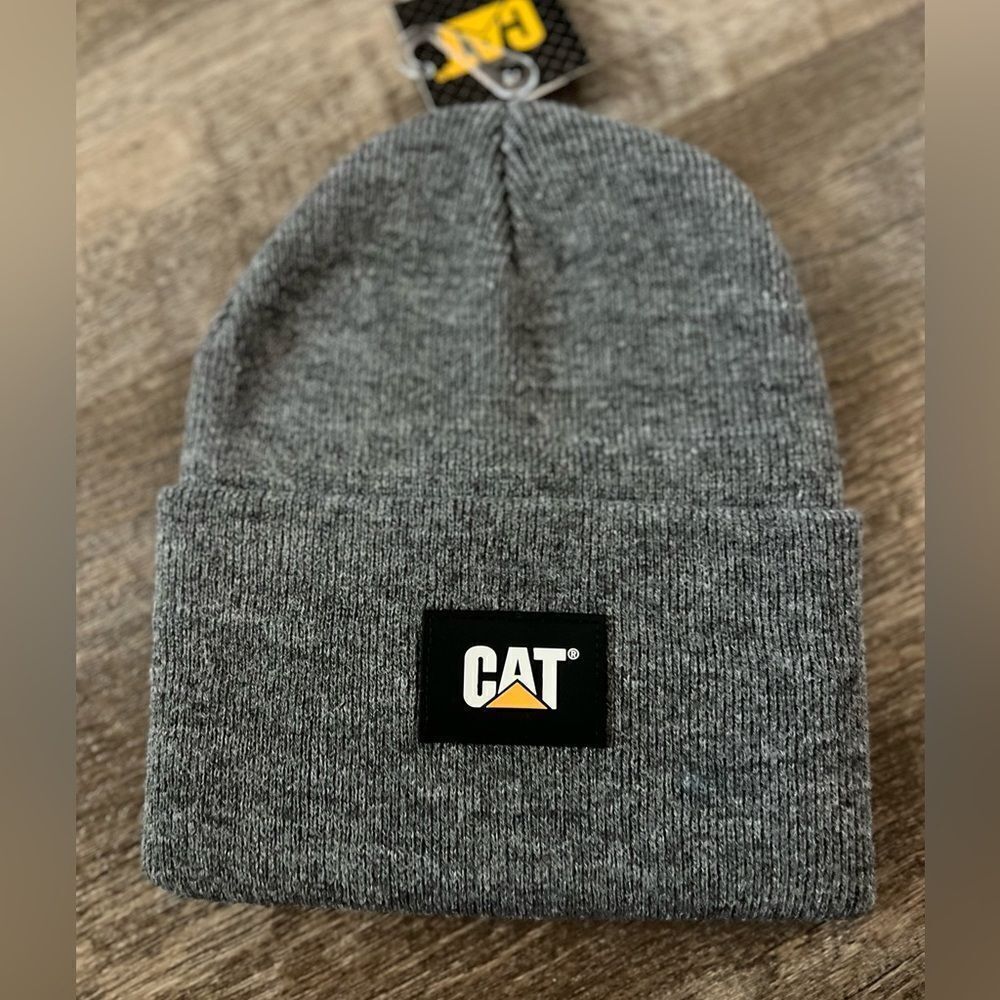 Caterpillar CAT Label Cuff Beanie- Gray